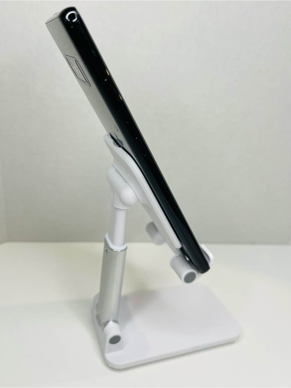 Folding Desktop Phone Stand - White